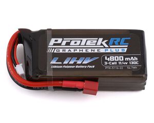 3S 130C Low IR Si-Graphene + HV Shorty LiPo Battery (11.4V/4800mAh) Crawler Pack w/T-Style Plug